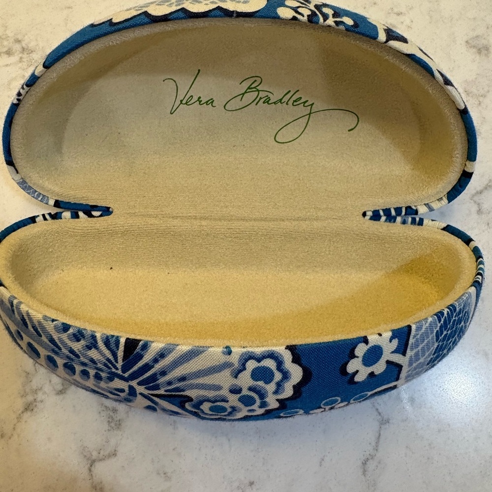 Vera Bradley Blue and White Floral Eyewear Case- vintage pattern